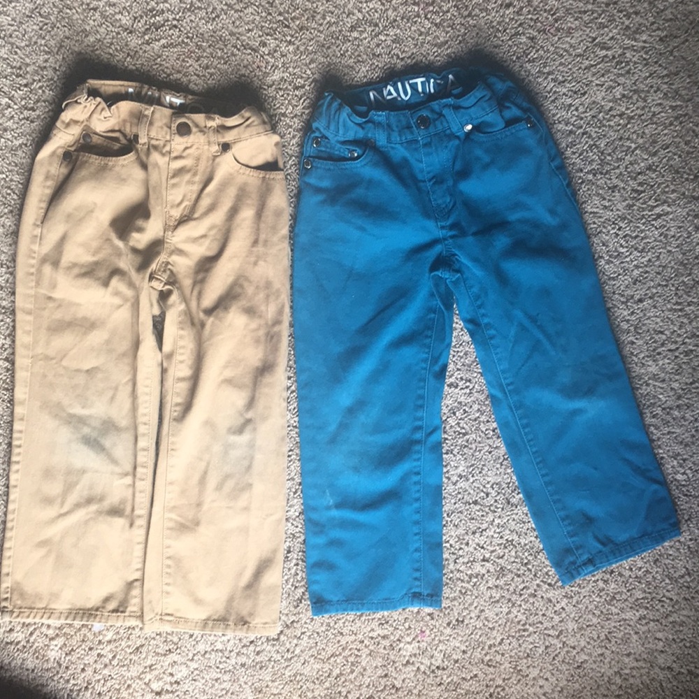 Nautica jeans teal and cream